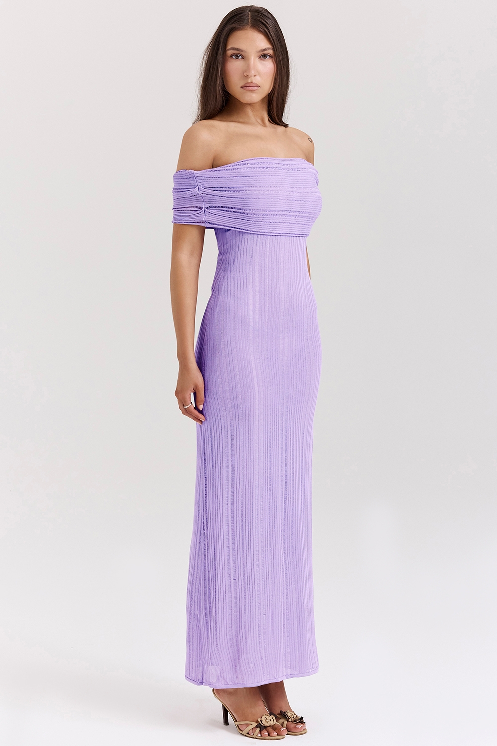 Micah-Orchid Ladder Knit Maxi Dress - SALE