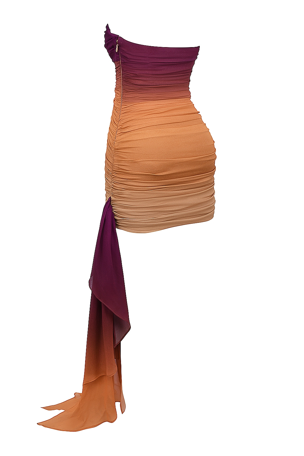 Sofie-Ombre Mesh Strapless Mini Dress