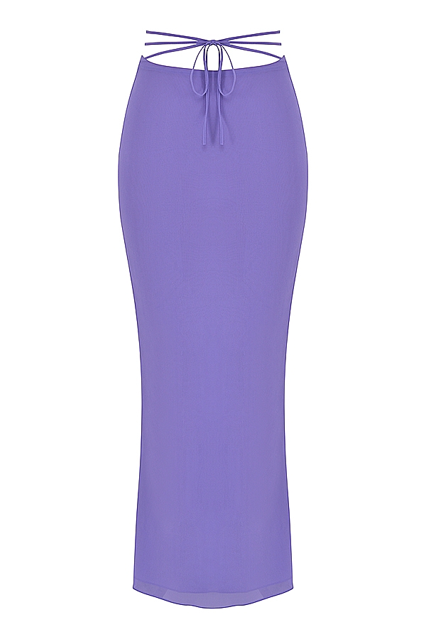 Amalfi-Violet Cutout Maxi Skirt