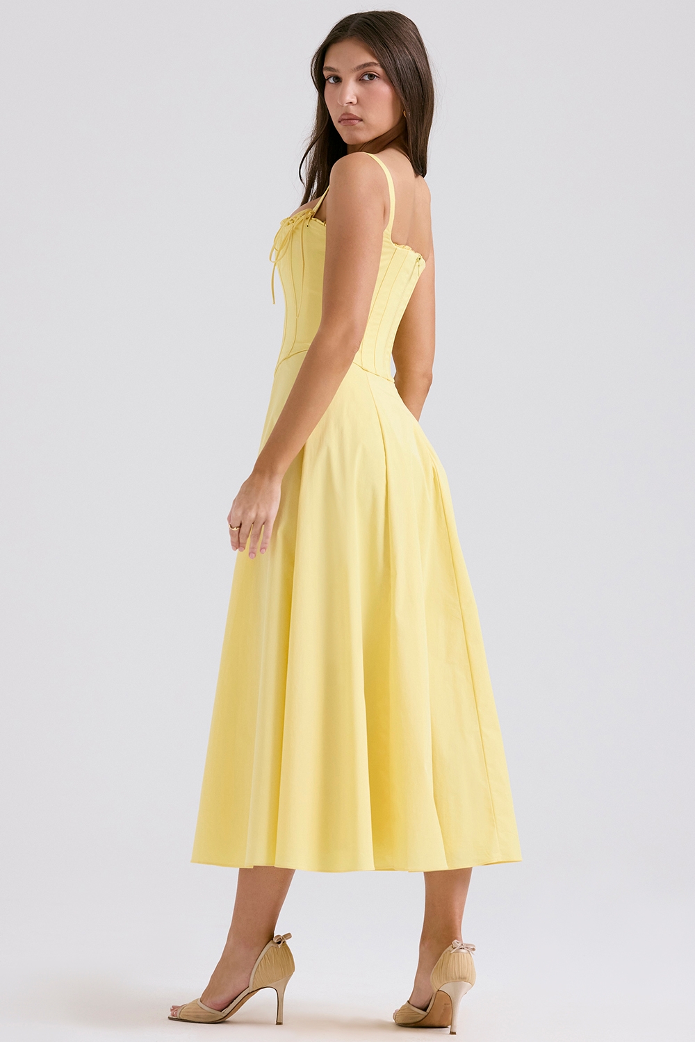 Clarabelle-Sunshine Cotton Midi Sundress
