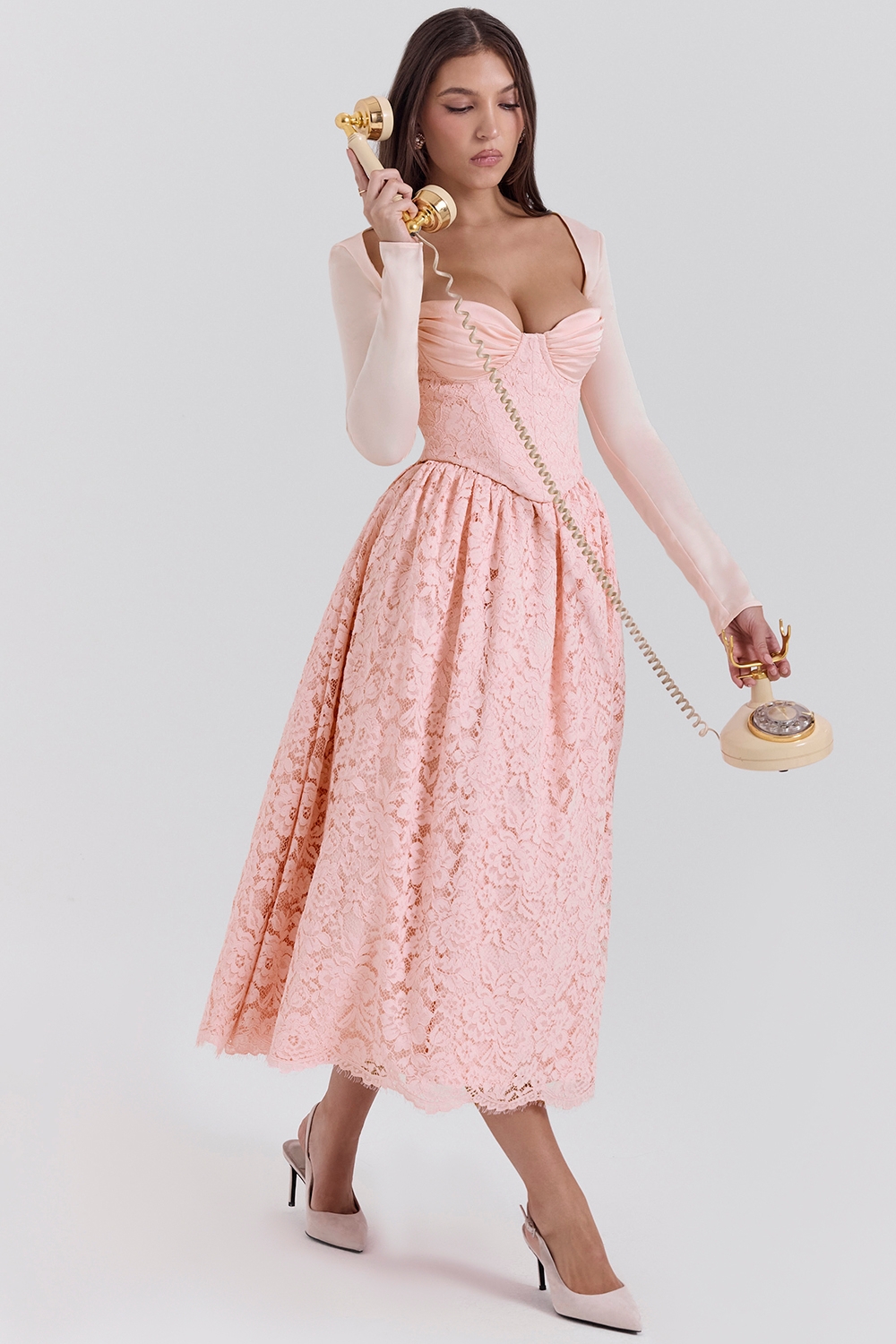 Duchess-Ballerina Pink Lace Corset, Skirt and Bolero - SALE