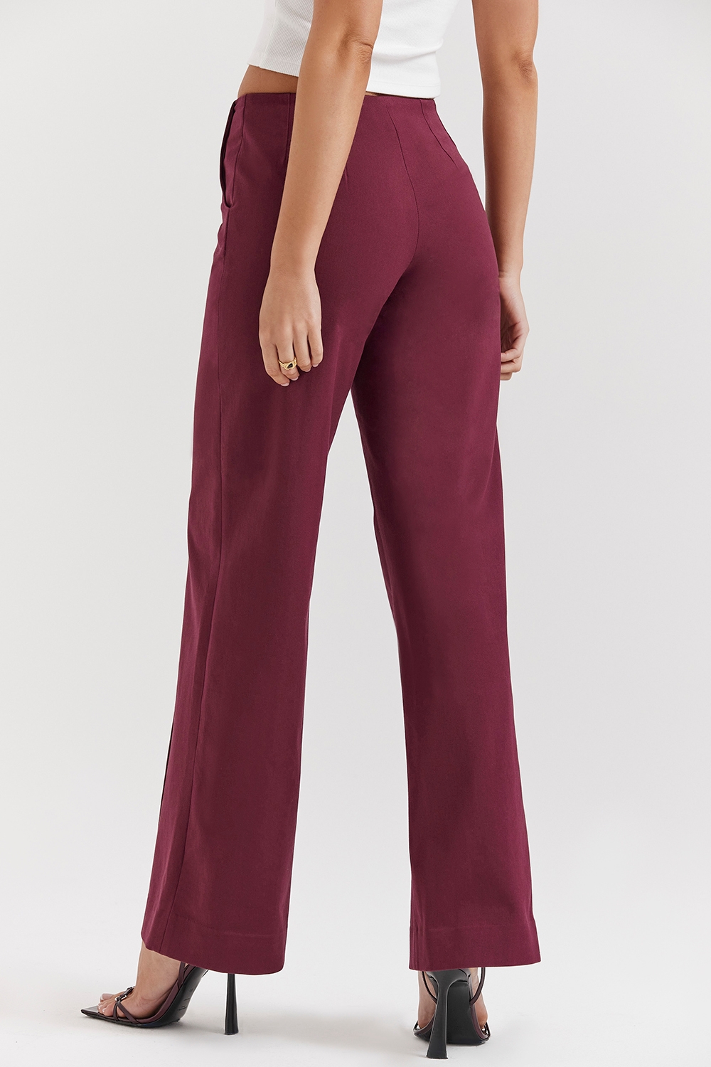Rivi-Wine Straight Leg Trousers