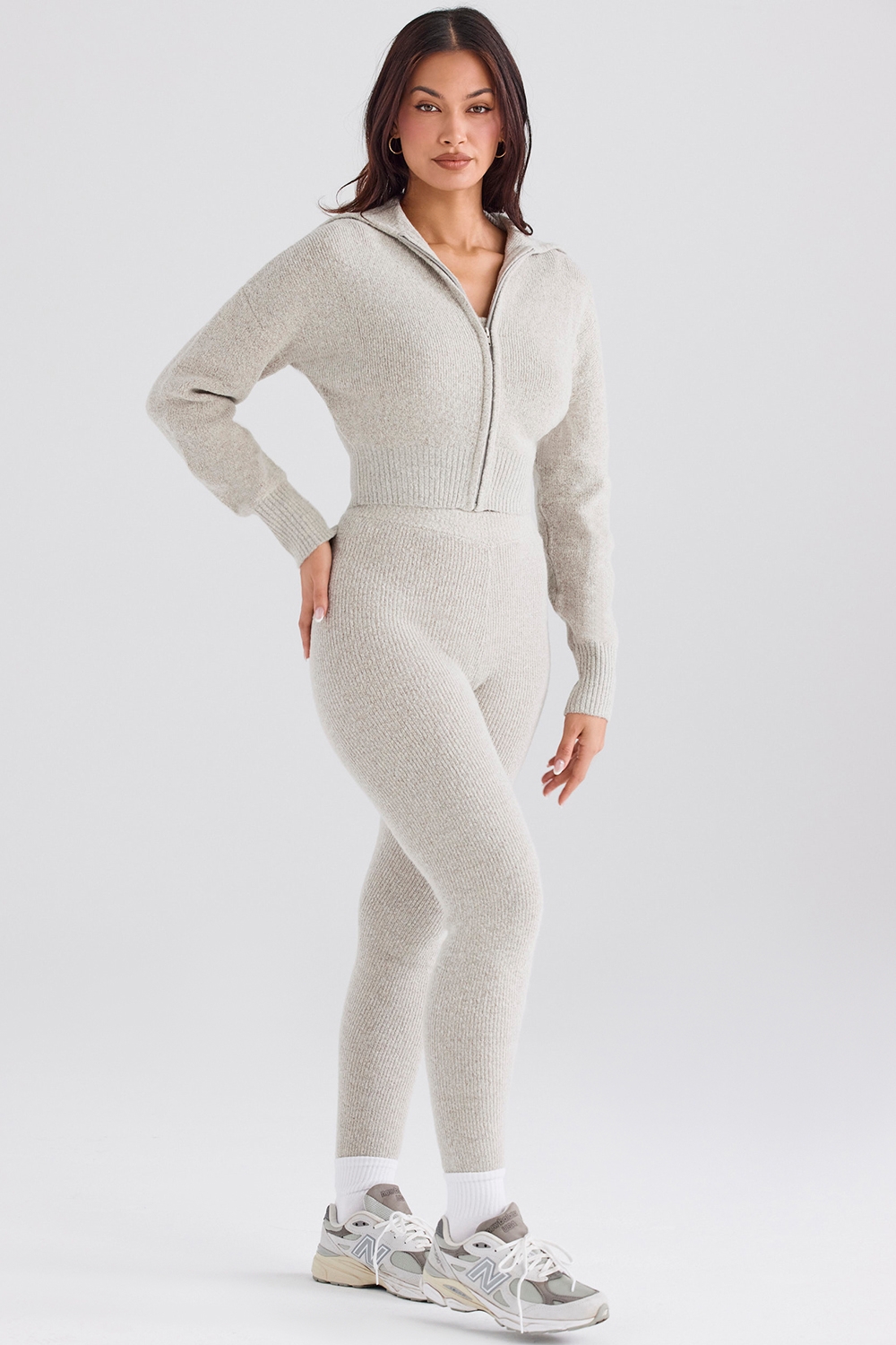 Sydney-Opal Ribbed Knit Leggings - SALE