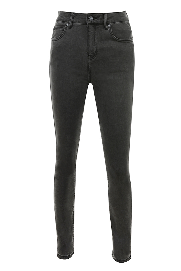 Greer-Faded Wash Black Skinny Jeans