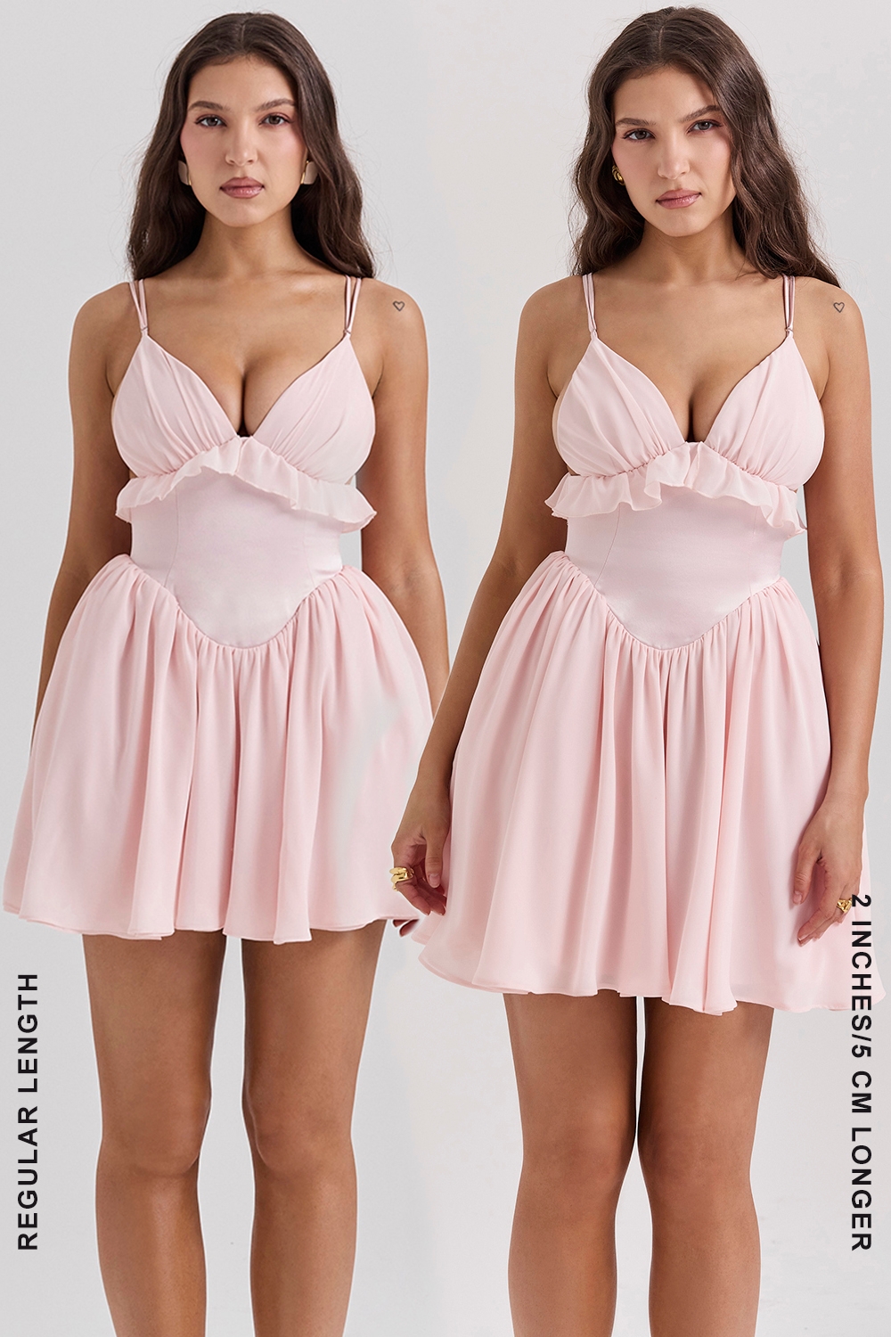 Amaris-Ballerina Pink Baby Doll Mini Dress