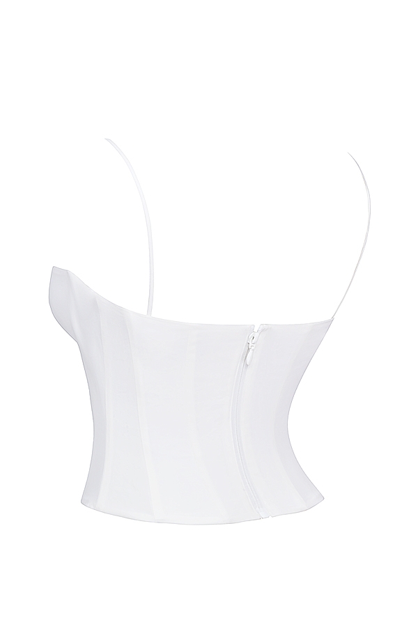 Audette-White Structured Corset