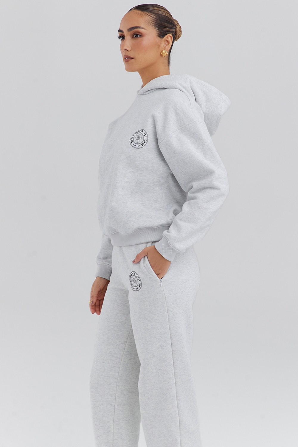 Muse-Light Grey Marl Hoodie