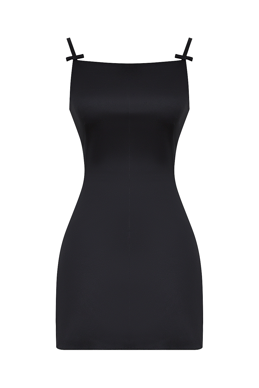 Dainty-Black Square Neck A-Line Mini Dress - SALE