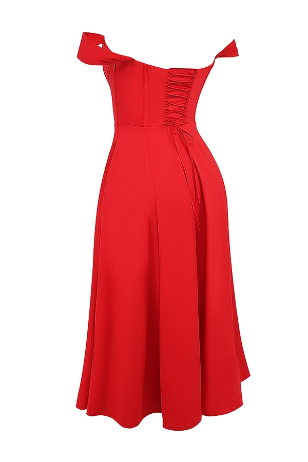 Saira-Scarlet Midi Sundress