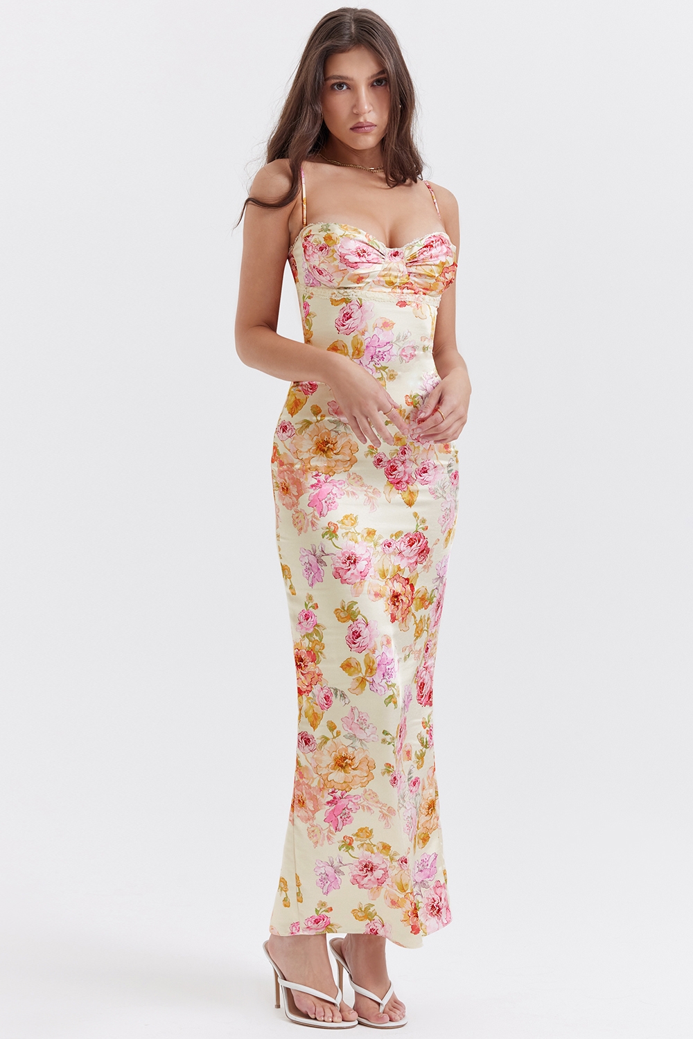 Josefina-Ivory Floral Maxi Dress