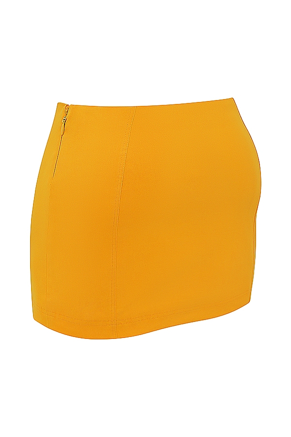 Nisha-Tangerine Sculpting Mini Skirt