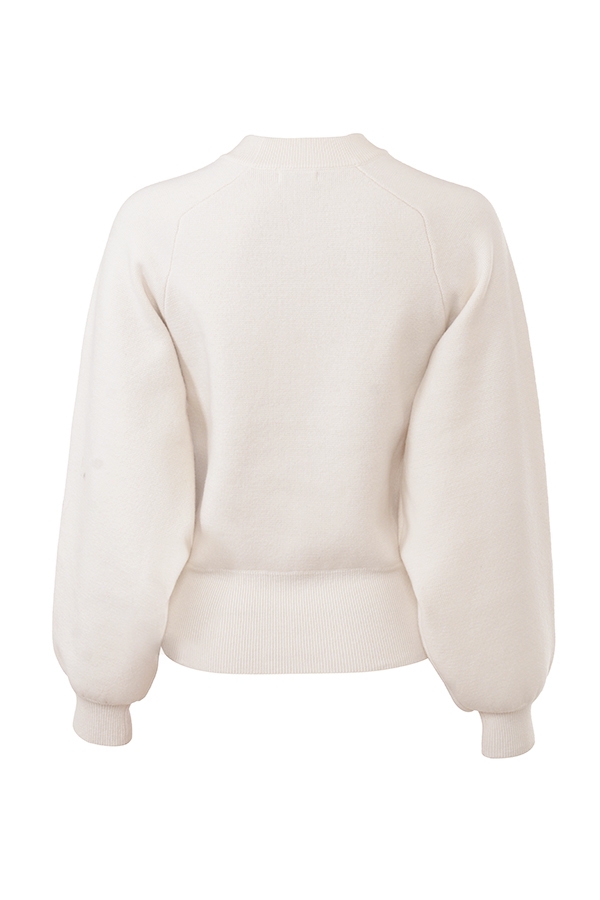 Cressida-Cream Wool Cashmere Heavy Knit Sweater