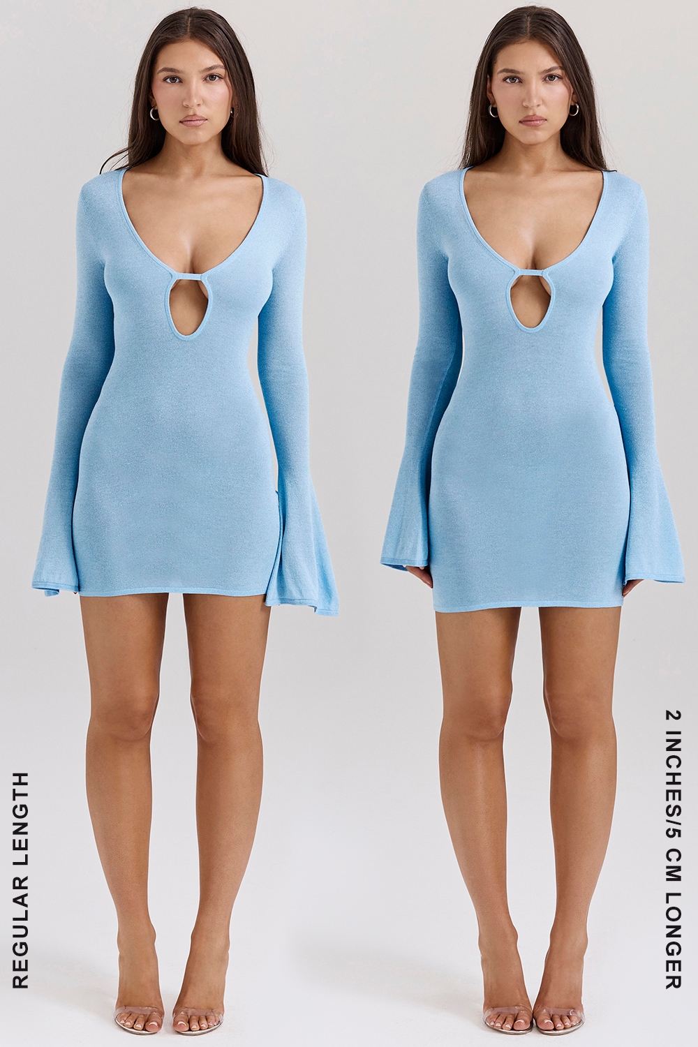 Noya-Ocean Blue Knit Mini Dress - SALE