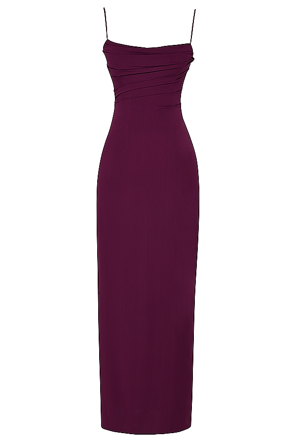 Lani-Merlot Corset Maxi Dress