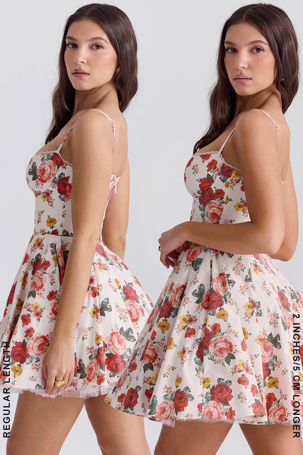 Minimoiselle-Italian Rose Print Tulle Mini Dress
