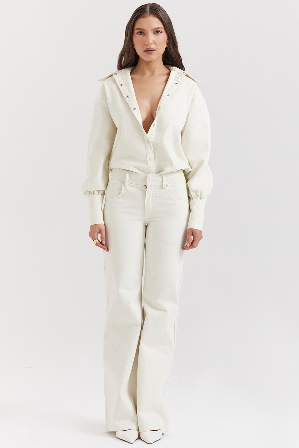 Zuri-Ivory Denim Shirt