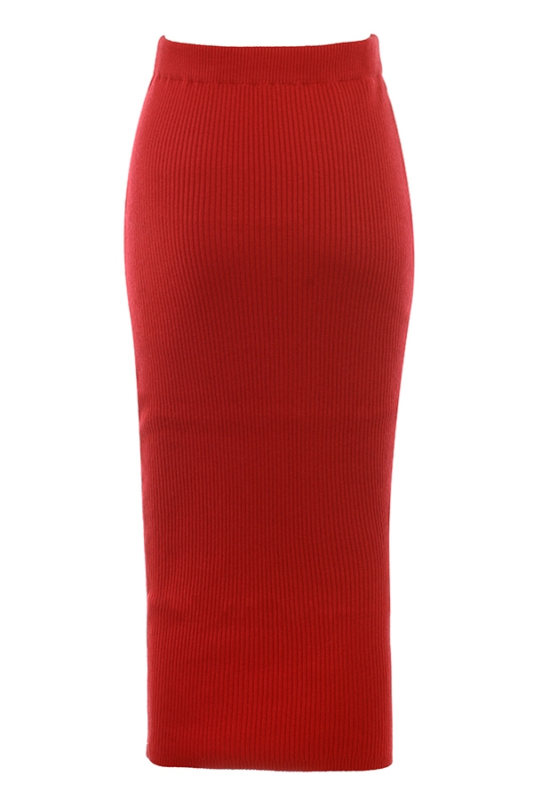 Lourdes-Scarlet Cashmere Blend Maxi Skirt - SALE