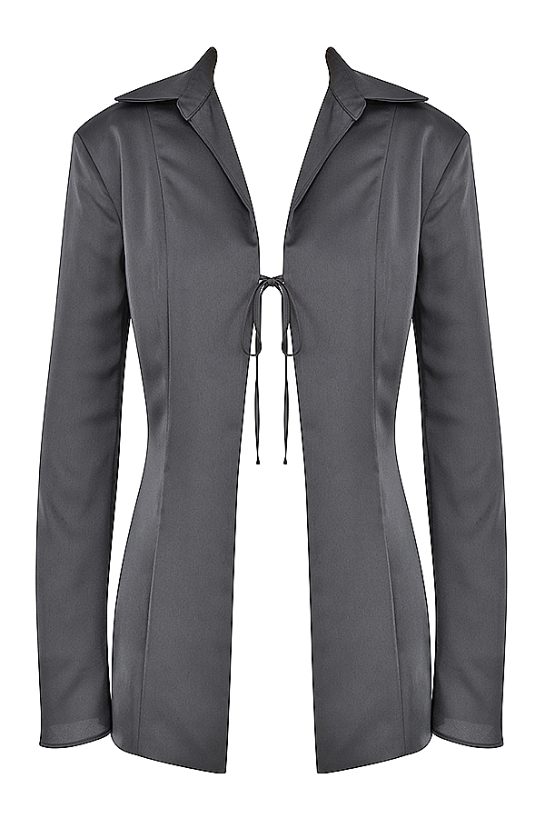 Ailsa-Shadow Tie Front Top