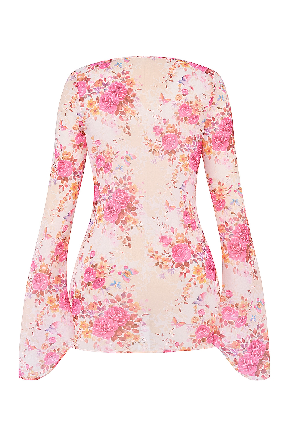 Oceana-Floral Print Beach Cover Up