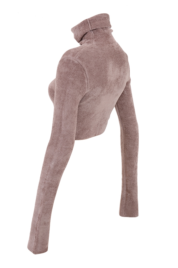 Suri-Rose Chenille Cropped Top - SALE