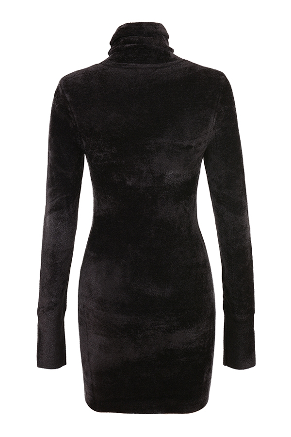Taya-Charcoal Chenille Mini Dress - SALE