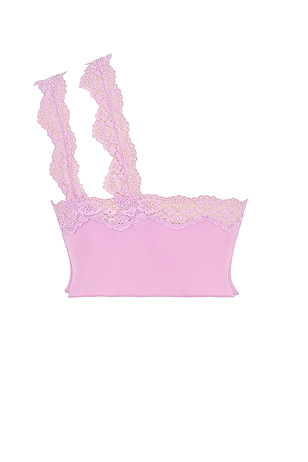 Lorena-Pink Floaty Cropped Top