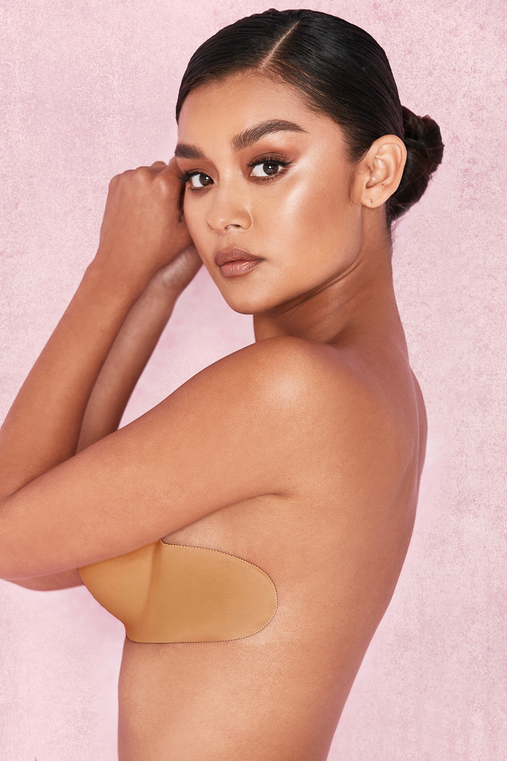 Strapless Backless Moulded Sticky Bra - Caramel