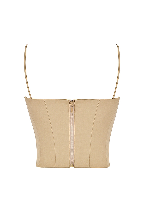 Audette-Camel Structured Corset