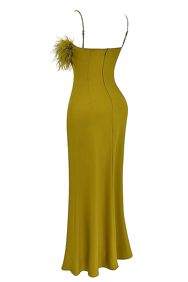 Renee-Chartreuse Maxi Dress