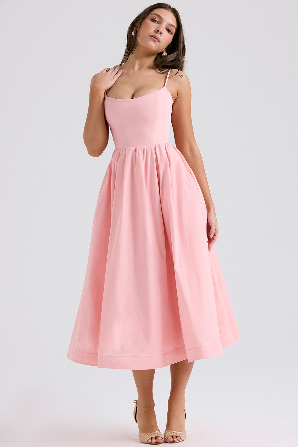 Lolita-Rose Pink Cotton Corset Sundress