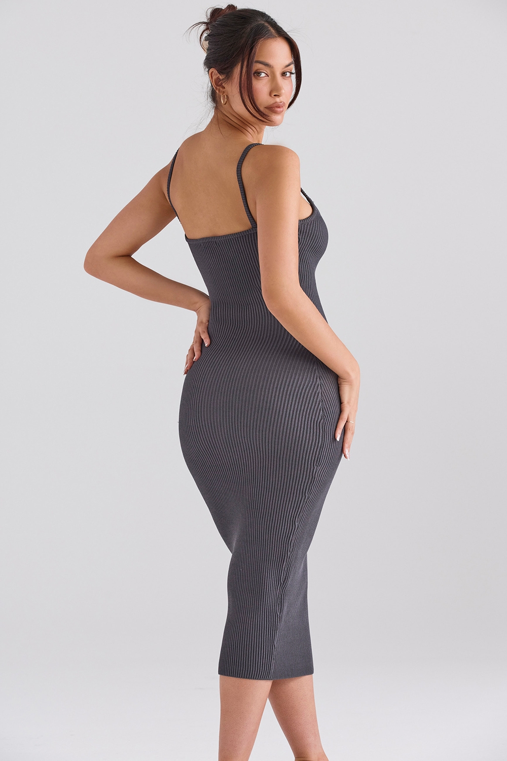 Meliora-Charcoal Knit Midi Dress - SALE