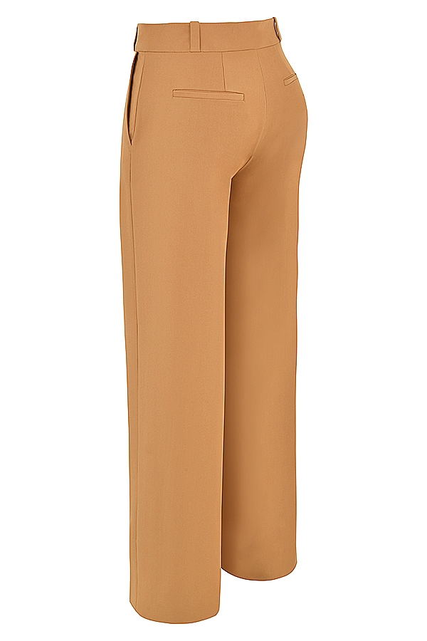 Cameron-Caramel Relaxed Tailored Trousers