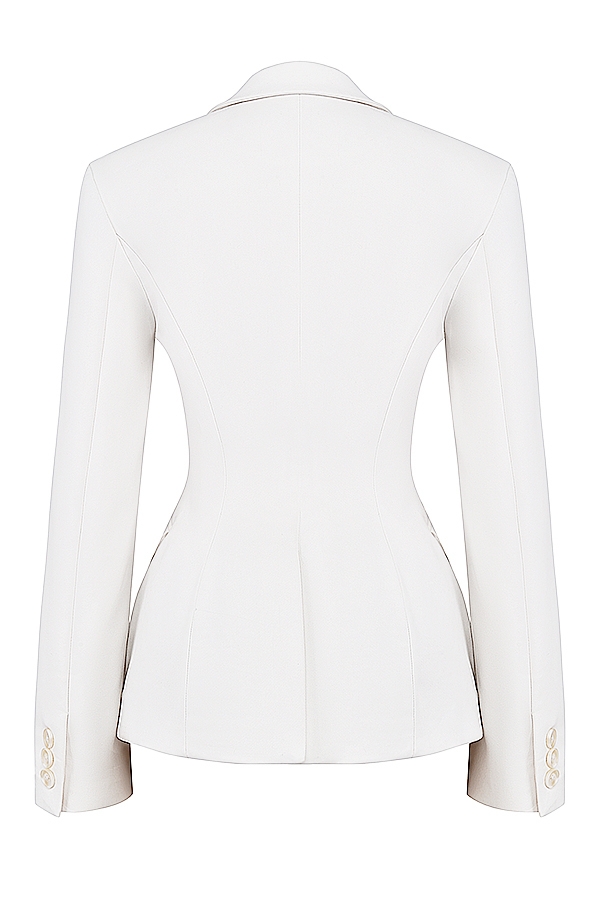 Sariah-Ivory Contour Tailored Blazer