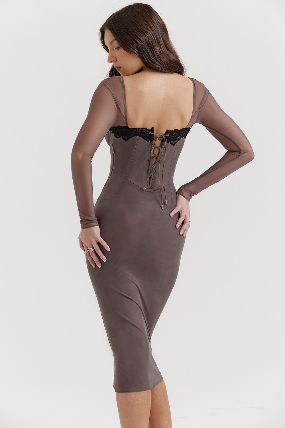 Seraphina-Smoke Corset Dress