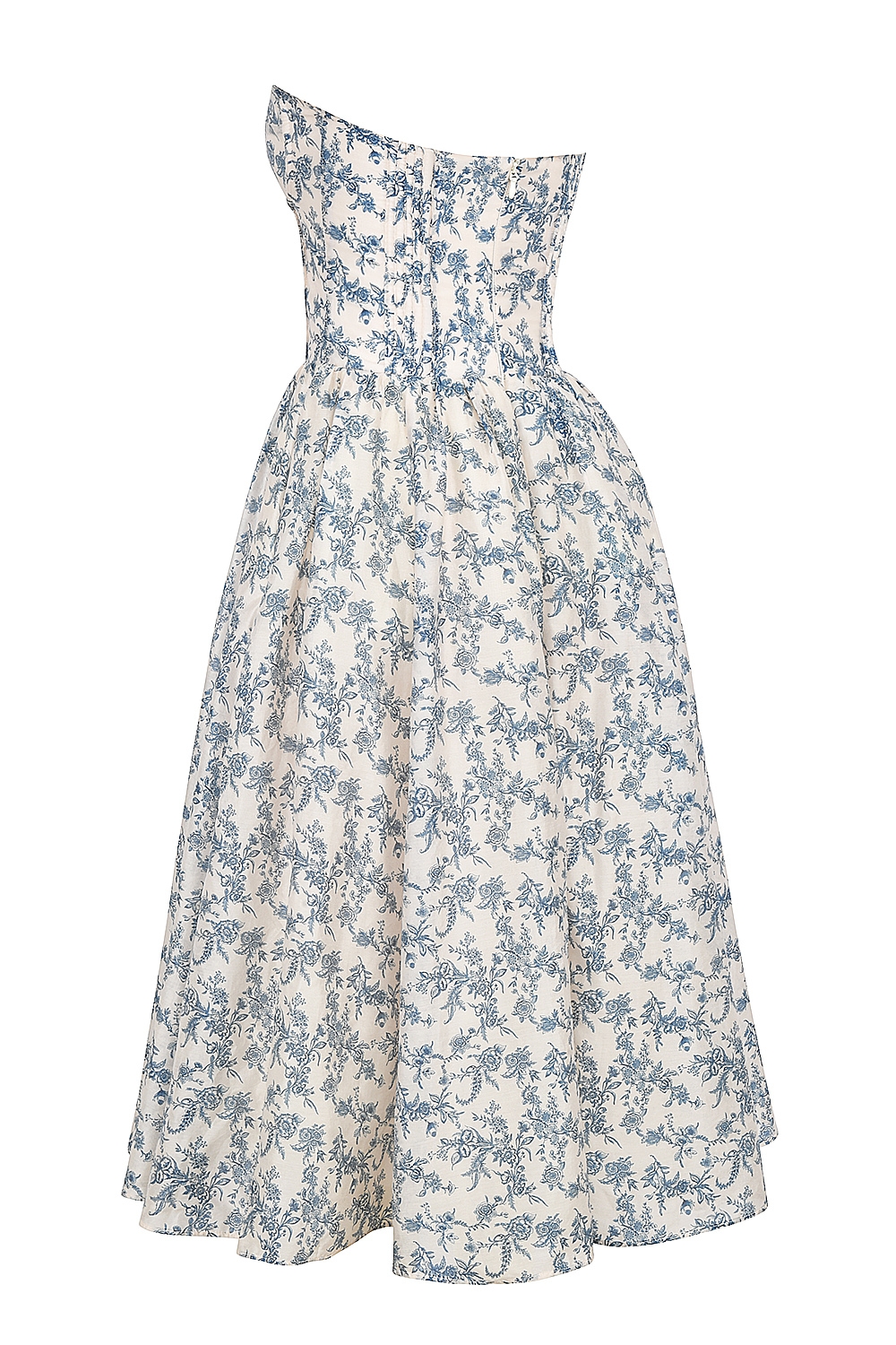 Bennett-English Porcelain Print Strapless Sundress