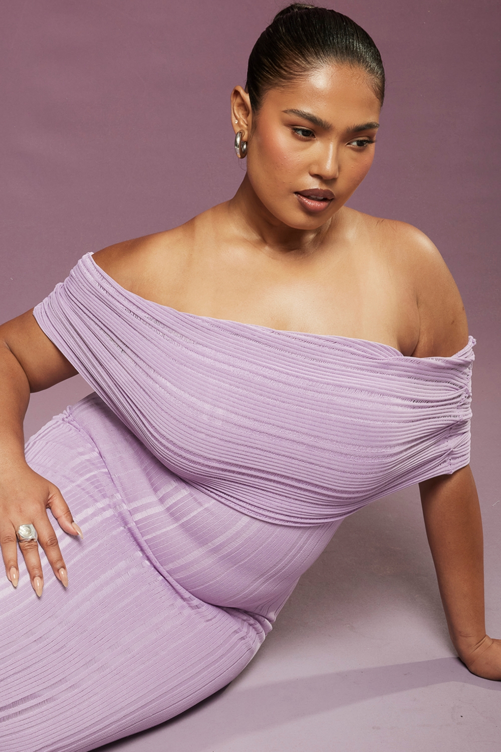 Micah-Orchid Ladder Knit Maxi Dress - SALE