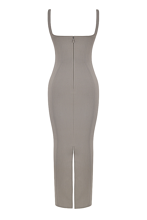 Rea-Smoke Bodycon Maxi Dress