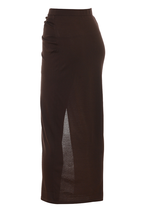 Lilas-Espresso Knit Midi Skirt - SALE