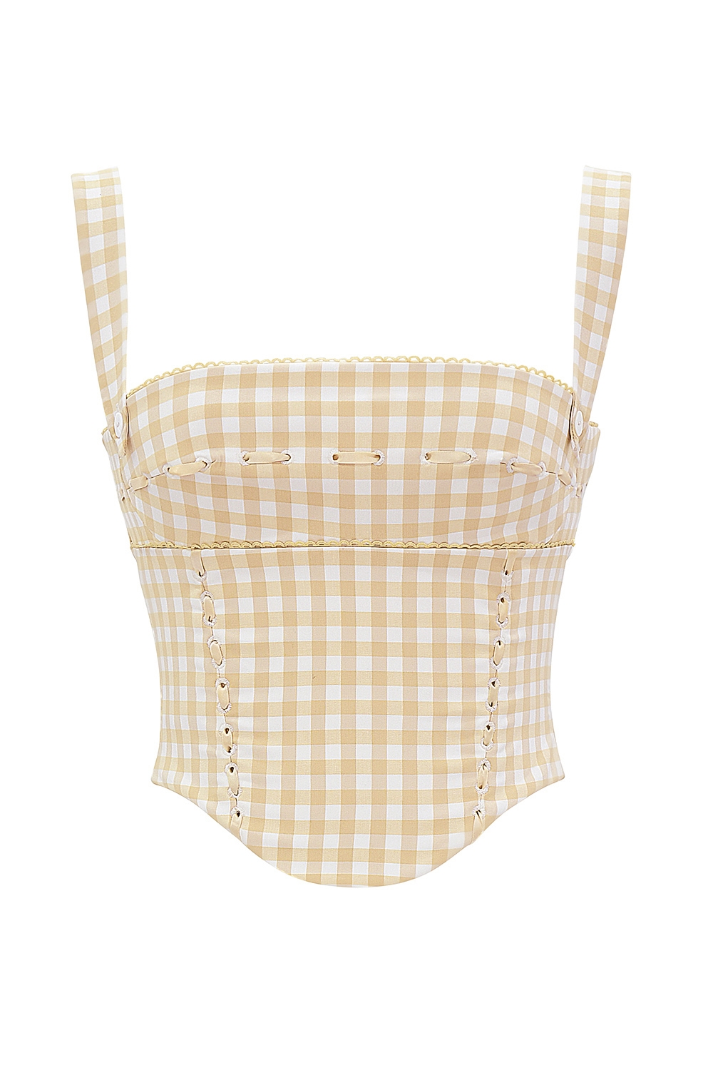 Lottie-Gingerbread Gingham Corset