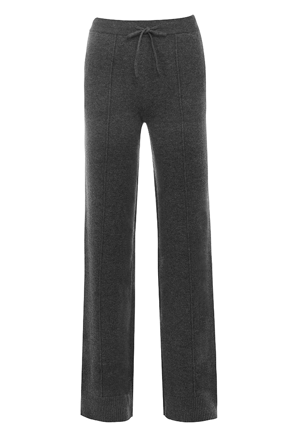 Yalina-Charcoal Cashmere Blend Trousers - SALE