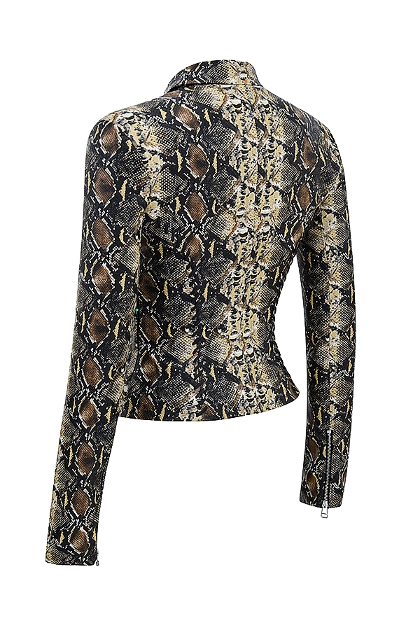 Vani-Snake Print Fitted Jacket