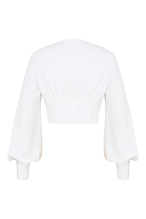 Mirabelle-White Lace Up Corset