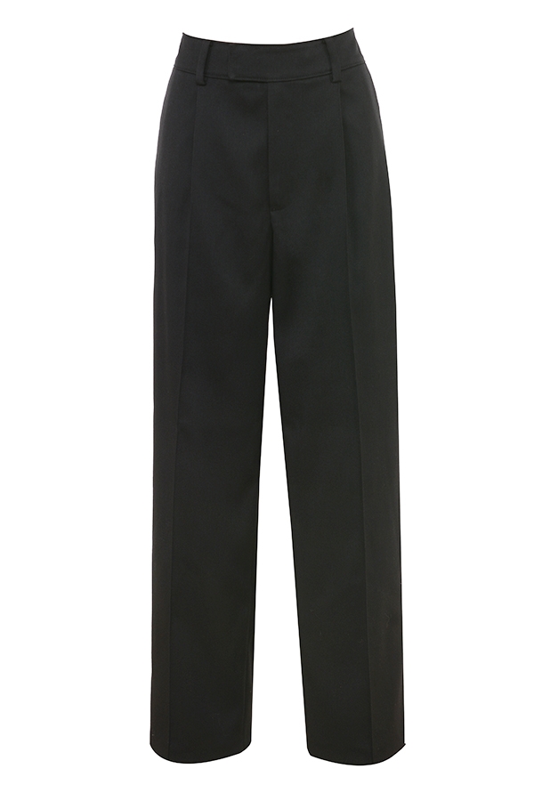 Hayden-Black Wide Leg High Waist Tailored Trousers
