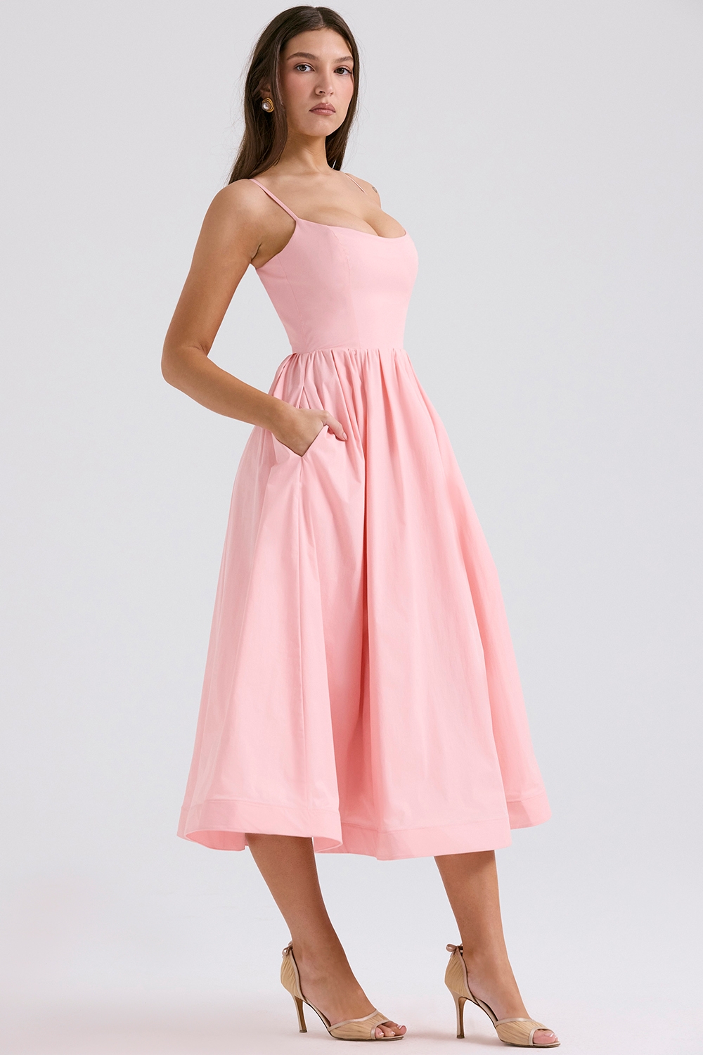Lolita-Rose Pink Cotton Corset Sundress