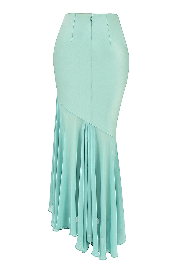 Lila-Jade Ruffle Maxi Skirt