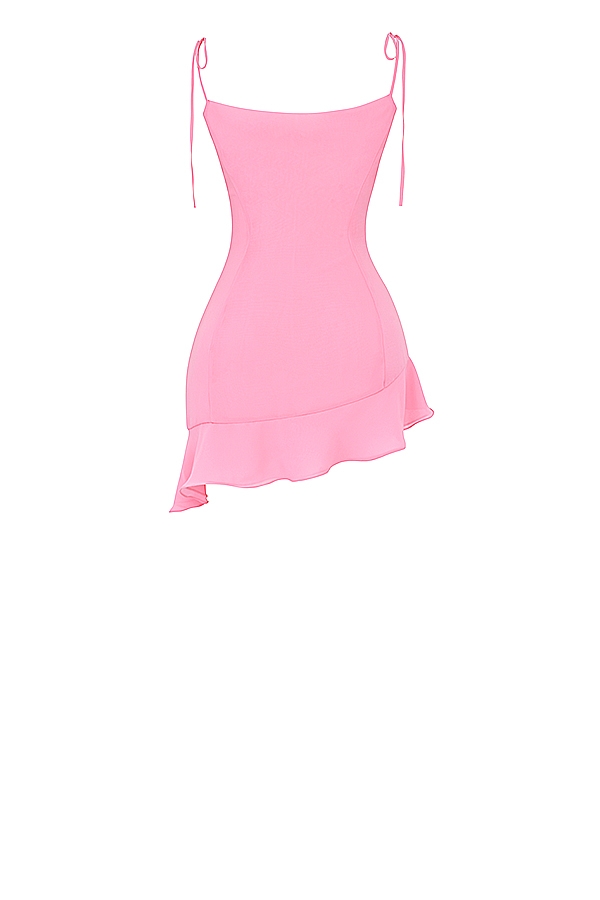 Marcia-French Pink Ruffle Mini Dress