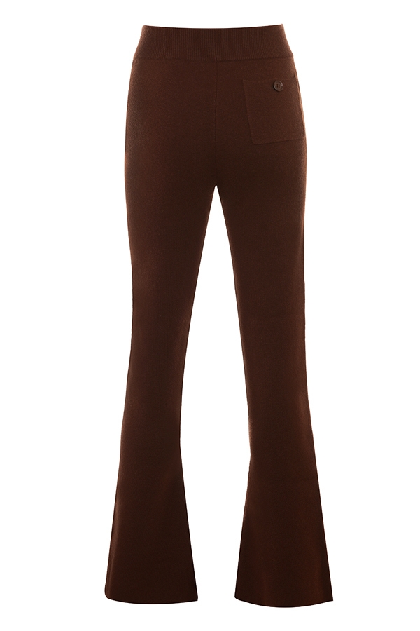 Nereida-Chocolate Cashmere Blend Trousers - SALE