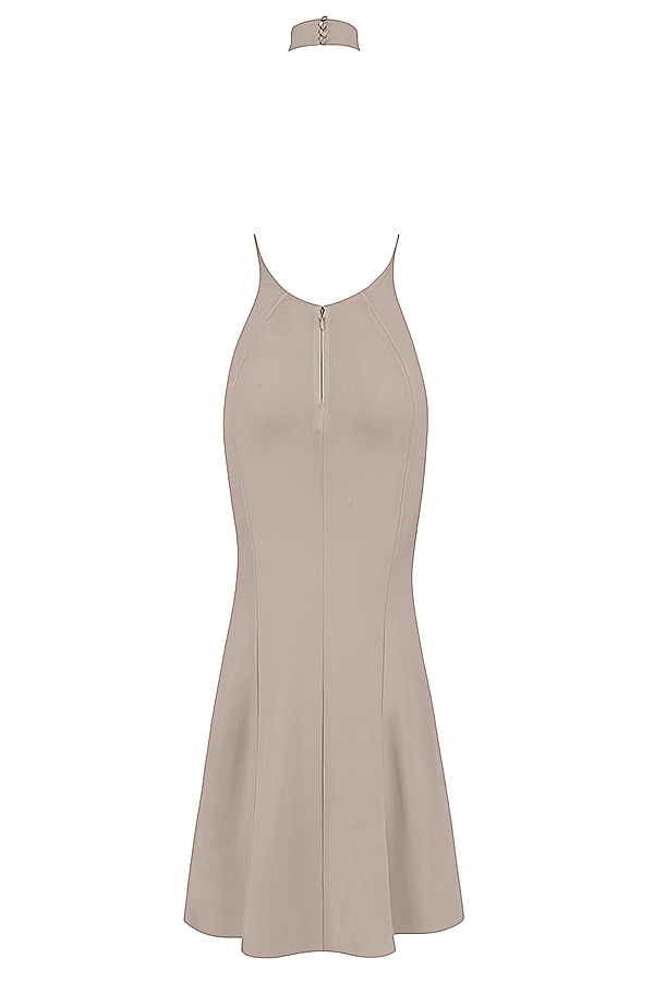 Juliette-Mushroom Halter Gown