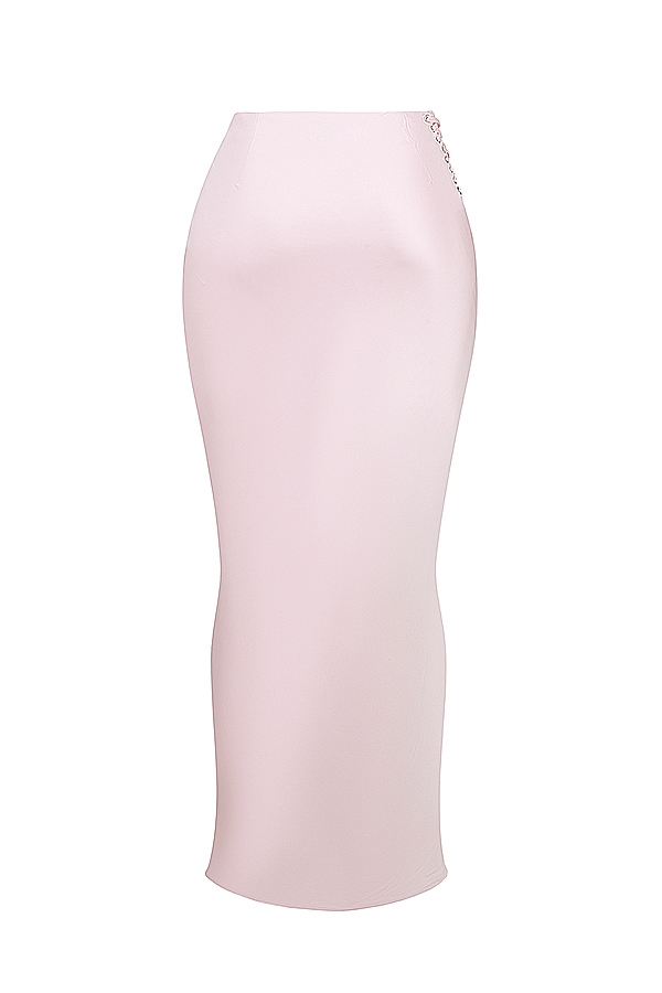 Giuliana-Ballerina Pink Satin Maxi Skirt