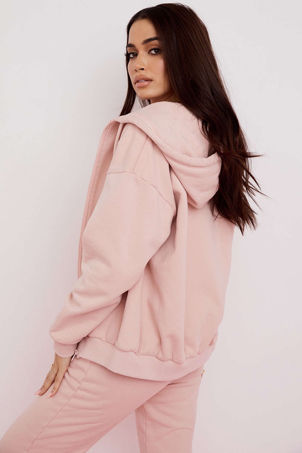 Storm-Blush Blush Zip Through Hoodie